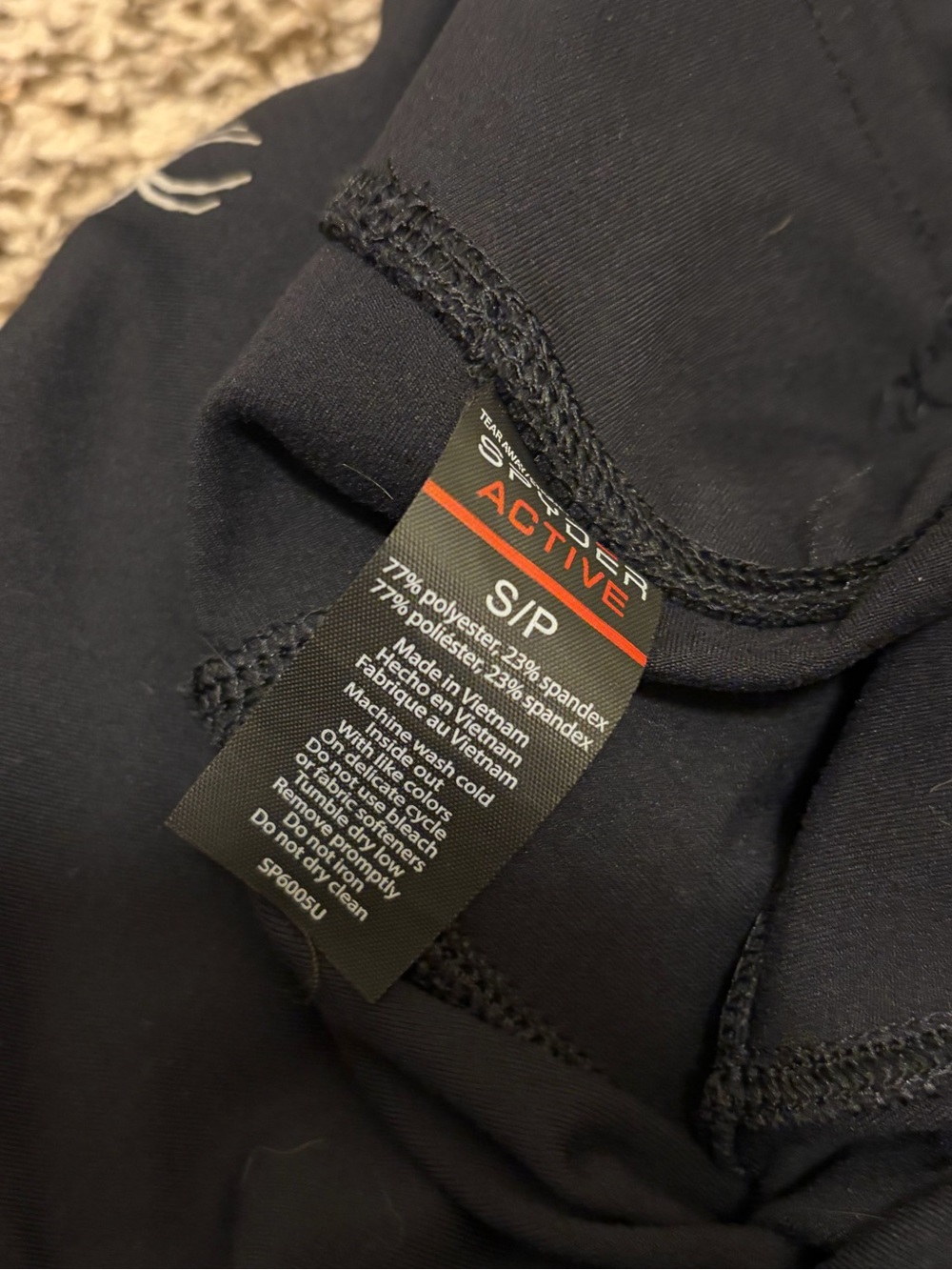 Spyder Black Active Performance Leggings - Picture 3 of 5